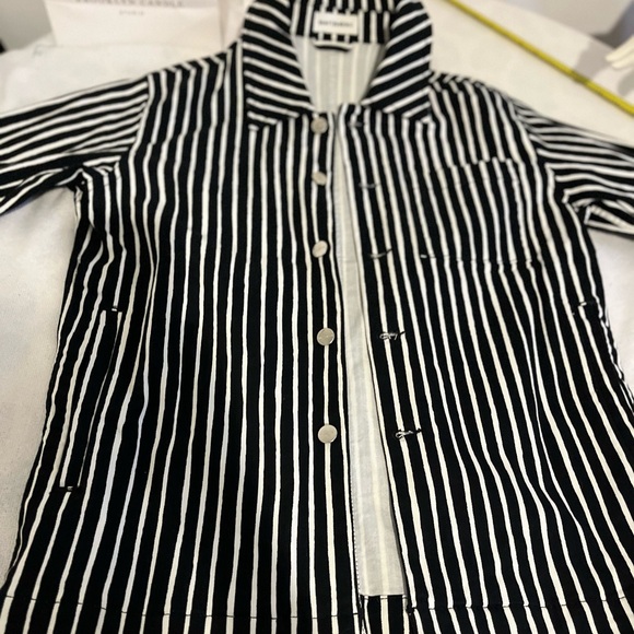 Marimekko Oksilla Piccolo Stripe Jacket. Off-White, Black - Picture 2 of 15